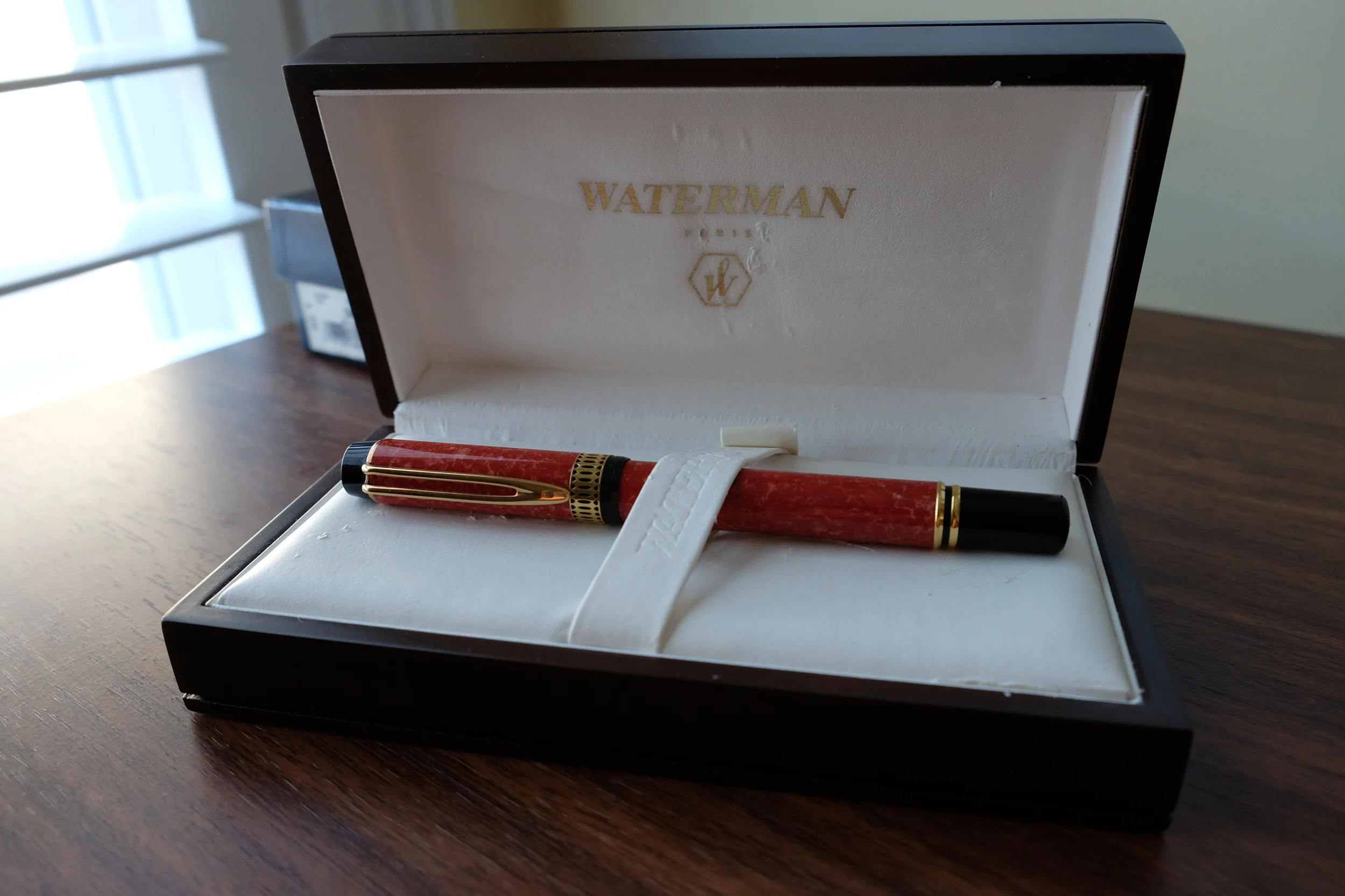 筆記具 WATERMAN Gentleman 100 Waterman GENTLEMAN 100 18ct Lettering Nib Gold Fountain Pen